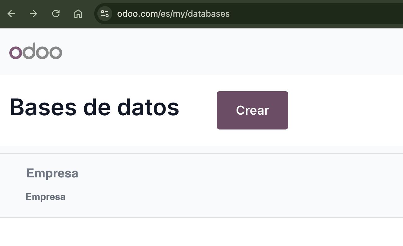 Seleccionar base de datos