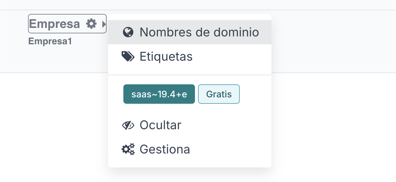 Menu desplegable base de datos